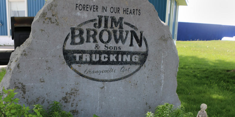 Jim Brown memorial stone